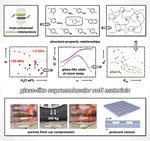 Highly compressible glass-like supramolecular polymer networks